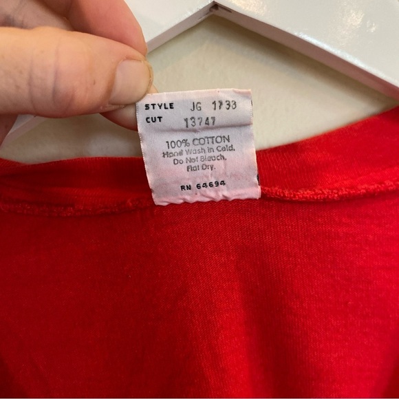 Vintage Bridge Sportswear Fringe Western Top Red Womens Large Cotton - Picture 4 of 6